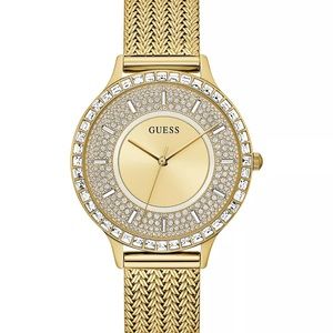 Guess Women's Gold-Tone Stainless Steel Mesh Bracelet Watch 38mm